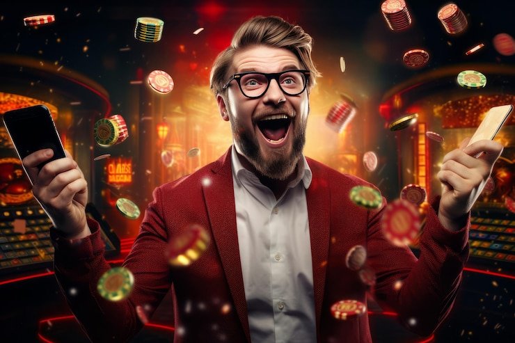 Pengguna memeriksa status transaksi melalui smartphone dengan antarmuka intuitif